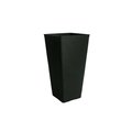 Algreen 13 x 25 in. Acerra Planter&#44; Square Taper - Black Stucco 47333